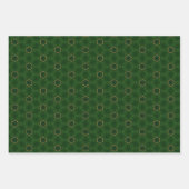 Chic Pine Green und Gold Decoration Weihnachten Geschenkpapier Set (Vorderseite 3)