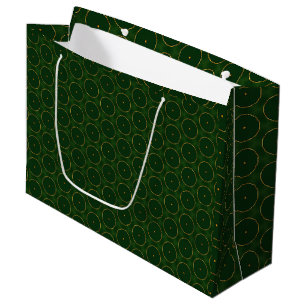 Chic Pine Green und Gold Decoration Weihnachten Große Geschenktüte