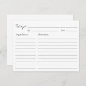 Chic Pineapa Personalisierte Rezept-Karte (Vorne/Hinten)