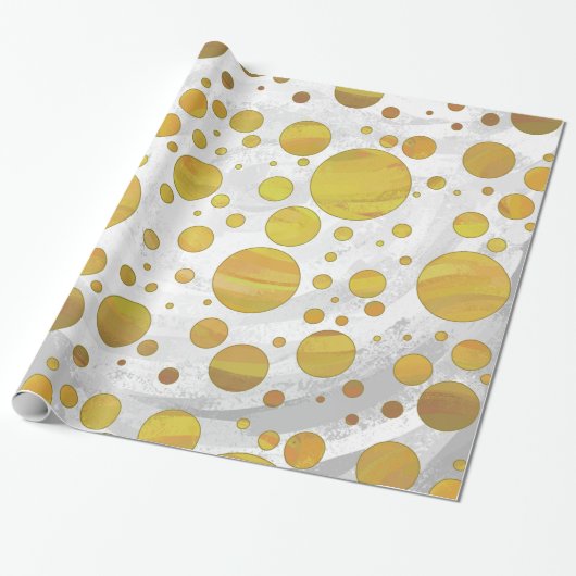 Chic Pineaple Polka Dots Geschenkpapier (Ungerollt)
