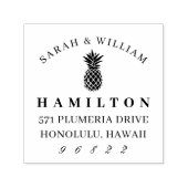 Chic Pineappel-Rücksendeadresse Permastempel (Design)