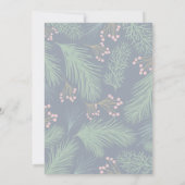 Chic Pines and Berries Christmas Party Einladung (Rückseite)