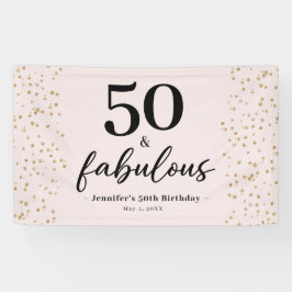 Chic Pink 50 und fabulous 50. Geburtstag Banner