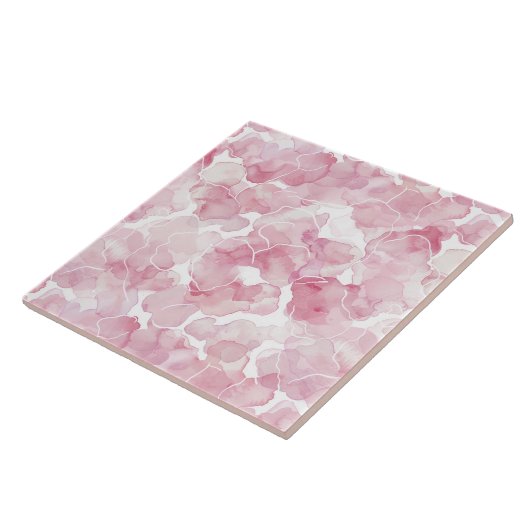 Chic Pink Abstrakt Fliese (Seite)