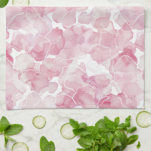 Chic Pink Abstrakt Geschirrtuch
