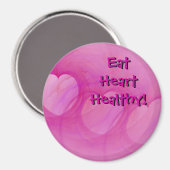 Chic Pink Abstrakt Heart Magnet (Vorderseite/Rückseite)
