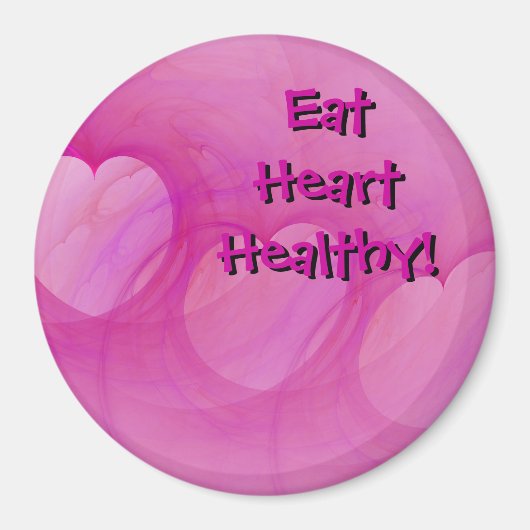 Chic Pink Abstrakt Heart Magnet (Vorne)