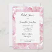 Chic Pink Abstraktes Brautparty Einladung (Vorderseite)