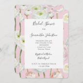 Chic Pink Abstraktes Brautparty Einladung (Vorne/Hinten)
