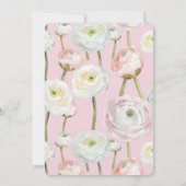 Chic Pink Abstraktes Brautparty Einladung (Rückseite)