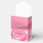 Chic Pink Agate Stone Gold Glitzer Hochzeit Geschenkschachtel (Geöffnet)