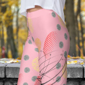 Chic Pink Atomvortex-Muster Leggings