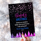 Chic pink Bäume Weihnachts Glitzer Lichter neues J