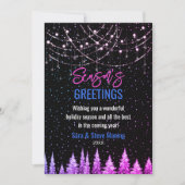 Chic pink Bäume Weihnachts Glitzer Lichter neues J (Vorderseite)