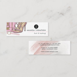 Chic Pink Beauty Fashion Business Card Mini Visitenkarte