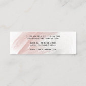 Chic Pink Beauty Fashion Business Card Mini Visitenkarte (Rückseite)