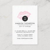 Chic Pink Beauty Fashion Business Card Visitenkarte (Rückseite)