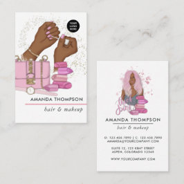 Chic Pink Beauty Fashion Business Card Visitenkarte