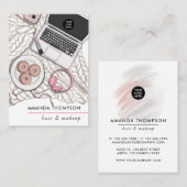 Chic Pink Beauty Fashion Business Card Visitenkarte (Vorne/Hinten)