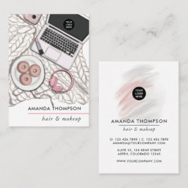 Chic Pink Beauty Fashion Business Card Visitenkarte