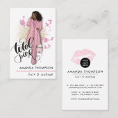 Chic Pink Beauty Fashion Business Card Visitenkarte (Vorne/Hinten)