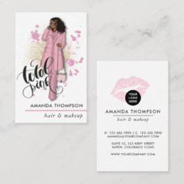 Chic Pink Beauty Fashion Business Card Visitenkarte