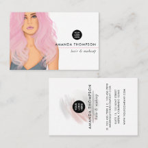 Chic Pink Beauty Fashion Business Card