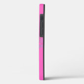 Chic Pink Bee Monogram Case-Mate iPhone Case (Rückseite / Links)