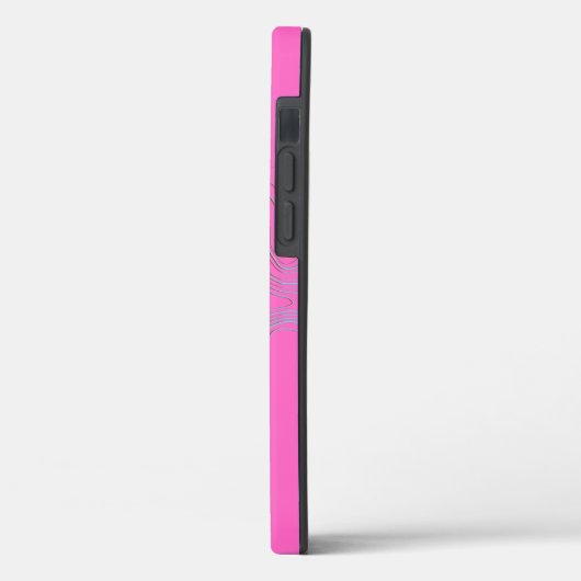 Chic Pink Bee Monogram Case-Mate iPhone Case (Rückseite / Links)