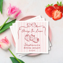 Chic Pink Berry In Love Brautparty Personalisiert