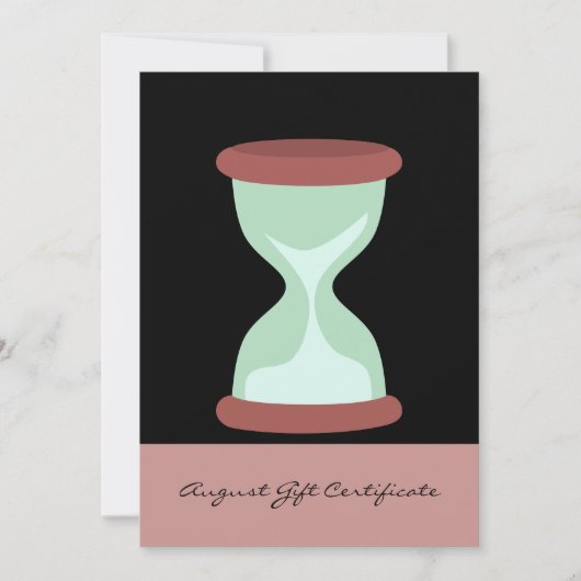 Chic Pink Black August Geschenkgutschein (Vorderseite)