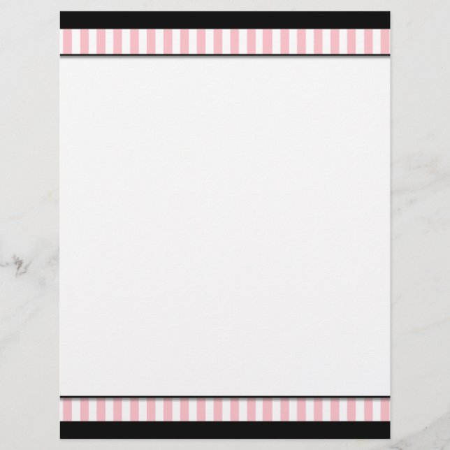 Chic Pink & Black Business Letterhead (Vorderseite)