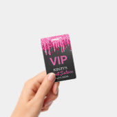 Chic Pink Black Driving Glitzer 16 . Geburtstag Ausweis (Handheld)