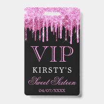 Chic Pink Black Driving Glitzer 16 . Geburtstag