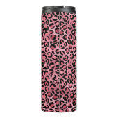 Chic Pink & Black Leopard Bachelorette Tumbler Thermosbecher (Rückseite)