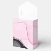 Chic Pink & Black Marble Gevor Box Geschenkschachtel (Geöffnet)