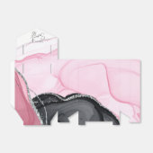 Chic Pink & Black Marble Gevor Box Geschenkschachtel (Ungefaltet)