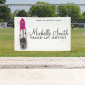 Chic pink Black silver water color lipstick Makeup Banner (Insitu)