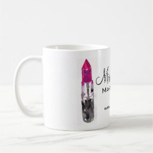 Chic pink Black silver water color lipstick Makeup Kaffeetasse