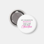 Chic Pink & Black Text Großkinder Funny Oma Magnet (Vorderseite/Rückseite)