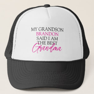 Chic Pink & Black Text Großkinder Funny Oma Truckerkappe