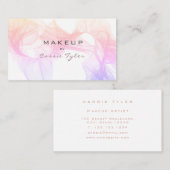 Chic Pink Blue Pastel Wasserfarbe Abstrakt Visitenkarte (Vorne/Hinten)