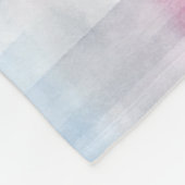 Chic Pink Blue Stripes Fleecedecke (Ecke)