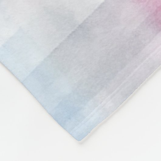 Chic Pink Blue Stripes Fleecedecke (Ecke)