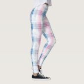 Chic Pink Blue Stripes Leggings (Rechts)