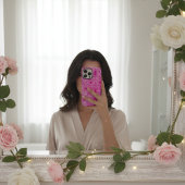 Chic Pink Blume Botanisches Muster wirbeln Case-Mate iPhone Hülle