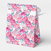 Chic Pink Blume, Custom Foto, Birthday Party Geschenkschachtel (Rückseite)