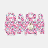 Chic Pink Blume, Custom Foto, Happy Birthday Geschenkschachtel (Ungefaltet)