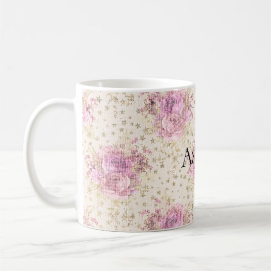 Chic Pink Blume Kaffeetasse (Links)