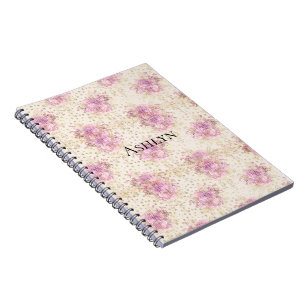 Chic Pink Blume Notizblock